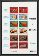 90522 Wallis Et Futuna Non Dentelé ** MNH Imperf N°306/311 Coquillages Shellfish Shell Shells Coin Daté - Coneshells