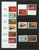 90521a Wallis Et Futuna Non Dentelé ** MNH Imperf N°306/311 Coquillages Shellfish Shell Shells Bande Serie Strip - Muscheln