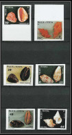 90517a Wallis Et Futuna N°360/365 Coquillages Shellfish Shell Shells Serie Non Dentelé ** MNH Imperf  - Imperforates, Proofs & Errors