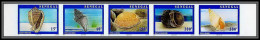 90513b Sénégal N°1234/1238 Coquillages Shellfish Shell Shells Tirage 1 Bleu Non Dentelé ** MNH Imperf  - Senegal (1960-...)