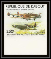 90507b Djibouti N°131 Avion Potez P63-2 Spitfire Hf 8 Airplane Non Dentelé Imperf MNH ** Aviation  - Vliegtuigen