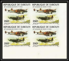 90507c Djibouti N°131 Avion Potez P63-2 Spitfire Hf 8 Airplane Non Dentelé Imperf MNH ** Aviation Bloc 4 - Avions