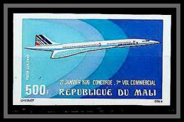 90509 Mali 1975 Poste Aérienne PA N°266 Concorde 1er Vol Commercial De 1976 Non Dentelé ** MNH Imperf - Concorde
