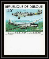 90506b Djibouti N°130 Aviation Junkers Ju52 Dewoitine D338 Avion Plane Airmail Non Dentelé Imperf MNH **  - Vliegtuigen