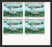 90506c Djibouti N°130 Aviation Junkers Ju52 Dewoitine D338 Avion Plane Airmail Non Dentelé Imperf MNH ** Bloc 4 - Avions