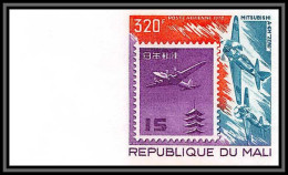 90504c Mali N°345 Avion Aviation Plane Airmail Japon Japan 12 Mitsubishi A 6m Zero Non Dentelé Imperf MNH ** Paire - Tag Der Briefmarke