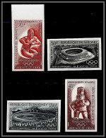 90488 Dahomey N°89/92 Jeux Olympiques (olympic Games) Mexico 1968 Essai Proof Non Dentelé Imperf ** MNH - Benin - Dahomey (1960-...)