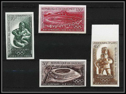 90487 Dahomey N°89/92 Jeux Olympiques (olympic Games) Mexico 1968 Essai Proof Non Dentelé Imperf ** MNH - Sommer 1968: Mexico