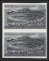 90472d Dahomey N°92 Jeux Olympiques Olympic Games Mexico 1968 Stade Stadium Essai Proof Non Dentelé Imperf ** MNH - Ete 1968: Mexico