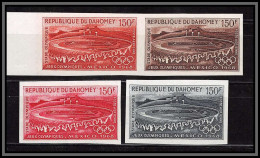 90472 Dahomey N°92 Jeux Olympiques Olympic Games Mexico 1968 Stade Stadium Essai Proof Non Dentelé Imperf ** MNH Lot - Sommer 1968: Mexico