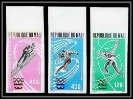 90465a Mali N°267/269 Jeux Olympiques (olympic Games) Innsbruck 76 Non Dentelé ** MNH Imperf Skating Ski - Winter 1976: Innsbruck