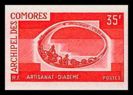 90430g Comores Comoros N°98 Diadème Diadem Bijoux Jewels Jewel Essai Proof Non Dentelé Imperf ** MNH - Unused Stamps