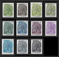 90395a Caledonie Caledonia N°425 Petroglyphe Petroglyph 11 Couleurs Essai Proof Non Dentelé Imperf ** MNH  - Autres & Non Classés