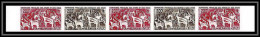 90388b Afars Et Issas N°100 Animaux Prehistoriques Prehistoric Animals Essai Proof Non Dentelé Imperf ** MNH Bande 5 - Unused Stamps