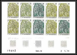 90394b Caledonie Caledonia N°425 Petroglyphe Petroglyph Essai Proof Non Dentelé Imperf ** MNH Bloc 10 Coin Daté - Non Dentelés, épreuves & Variétés