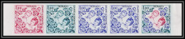 90325a Monaco N°606 Enfants (child Childen) Bande 5 Strip Essai Proof Non Dentelé Imperf ** MNH - Unused Stamps