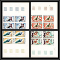 90463b Mauritanie N°73/76 Jeux Olympiques (olympic Games) 1968 Mexico Grenoble Non Dentelé ** MNH Imperf Bloc 4 - Zomer 1968: Mexico-City