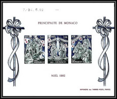90323 Monaco Bloc N°23 BF Noel 1982 (christmas) Les Rois Mages 1982 The Magi Essai Proof Non Dentelé Imperf ** MNH  - Blocks & Kleinbögen