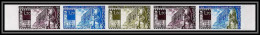90286 Monaco Essai Proof Non Dentelé Imperf ** MNH N°1278 Institut Océanographique Bande 5 Strip Ocean Seaa Museum - Unused Stamps