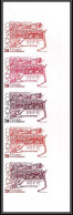 90280c Monaco Essai Proof Non Dentelé Imperf ** MNH N°1326 Urbanisme Fontvielle 5 Strip Bande - Unused Stamps