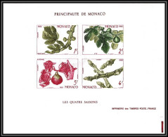 90303a Monaco N°26 Figuier (fig Tree) Fleurs Fruit (flowers) Figues Essai Proof Non Dentelé Imperf ** MNH - Blokken