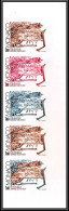 90280b Monaco Essai Proof Non Dentelé Imperf ** MNH N°1325 Urbanisme Fontvielle 5 Strip Bande - Unused Stamps