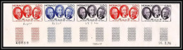 90250b Monaco N°1047 Ecrivains Heriat Supervielle Pierard Bande 5 Strip Essai Proof Non Dentelé Imperf ** MNH  - Ungebraucht