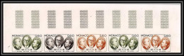 90248 Monaco N°1048 Ecrivains (writers) Dorgeles Achard Bauer Bande 5 Strip Essai Proof Non Dentelé Imperf ** MNH  - Unused Stamps