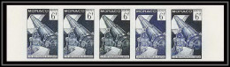 90215 Monaco N°431 Jules Verne Les 500 Millions De La Bégum Canon Gum Essai Proof Non Dentelé Imperf Bande 5 Strip Gris - Scrittori