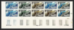 90214d Monaco N°723 Annee Internationale Du Tourisme Tourism 1967 Bande 3 Strip Essai Proof Non Dentelé Imperf ** MNH - Unused Stamps