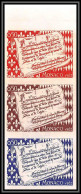 90205b Monaco MNH N°577 Parchemin Souveraineté Bande 3 Strip Essai Proof Non Dentelé Imperf ** - Unused Stamps