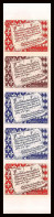 90205a Monaco MNH N°577 Parchemin Souveraineté Bande 5 Strip Essai Proof Non Dentelé Imperf ** - Unused Stamps