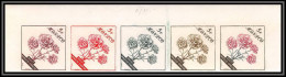 90202a Monaco N°514 Fleur Flower Oeillet Carnation Bande 5 Strip Essai Proof Non Dentelé Imperf ** MNH  - Autres & Non Classés
