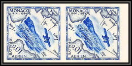 90174c Monaco Essai (proof) Non Dentelé ** MNH Imperf N°637 Aviation 1er Rallye Aerien 1964 Avion Plane Paire - Ongebruikt