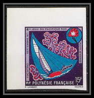 91610b Polynesie (Polynesia) Poste Aerienne PA 51 Voile Sailing Sailboat Non Dentelé Jeux Du Pacific Sud  - Zeilen