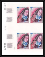 91627b Polynesie Polynesia N° 71 Sainte Therese Et Enfant Jesus Tableau Painting Non Dentelé Imperf ** MNH Coin Daté - Unused Stamps