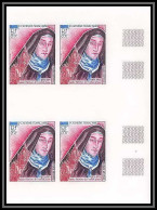 91627c Polynesie Polynesia N° 71 Sainte Therese Et Enfant Jesus Tableau Painting Non Dentelé Imperf ** MNH Bloc 4 - Non Dentelés, épreuves & Variétés