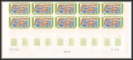 91607j Afars Et Issas N° 74 Natation Swimming Non Dentelé Imperf ** MNH Bloc 10 Coin Daté Munich 72 Jeux Olympic - Summer 1972: Munich