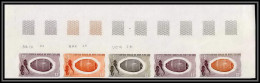 91165 Afars Et Issas N° 402 Coquillage Shell Cypraca Pulchra Bande 5 Strip Essai Proof Non Dentelé Imperf ** MNH Shells - Neufs