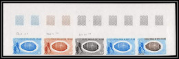 91164 Afars Et Issas N° 402 Coquillage Shell Cypraca Pulchra Bande 5 Strip Essai Proof Non Dentelé Imperf ** MNH Shells - Unused Stamps