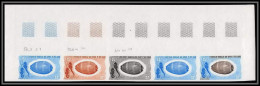 91164 Afars Et Issas N° 402 Coquillage Shell Cypraca Pulchra Bande 5 Strip Essai Proof Non Dentelé Imperf ** MNH Shells - Neufs