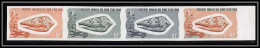 91159b Afars Et Issas N° 400 Coquillage Shell Darisconus Bande 4 Strip Essai Proof Non Dentelé Imperf ** MNH Shells - Unused Stamps