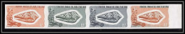 91159b Afars Et Issas N° 400 Coquillage Shell Darisconus Bande 4 Strip Essai Proof Non Dentelé Imperf ** MNH Shells - Neufs