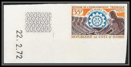 91029 Cote D'ivoire (ivory) N° 331 Non Dentelé Imperf ** MNH Technical Education Coin Daté - Ivoorkust (1960-...)