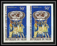 90980 Niger N° 206 Nations Unies United Nations Uno Onu Condition De La Femme Woman Paire Non Dentelé Imperf ** MNH - ONU