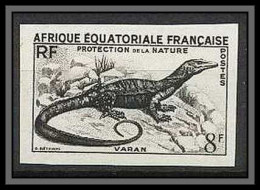 90977 Afrique équatoriale AEF N° 231 Mi 296 Varan Varanus Dragon Essai Proof Non Dentelé Imperf ** MNH Gris - Sonstige & Ohne Zuordnung