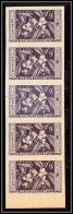 90964 Nouvelle-Calédonie N° 286 Café Coffee Bean Bande 5 Strip Essai Proof Non Dentelé Imperforate ** MNH  - Sonstige & Ohne Zuordnung