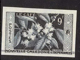 90959 Nouvelle-Calédonie N° 286 Café Coffee Bean Essai Proof Non Dentelé Imperforate ** MNH Vert Foncé - Ongetande, Proeven & Plaatfouten