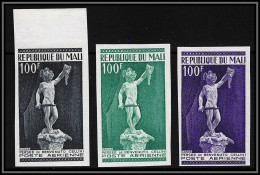 90920 Mali 3 Couleurs N° 191 Persée Cellini Mythologie Mythology Sculpture Essai Proof Non Dentelé Imperf** MNH - Sculpture