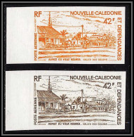 90838 Caledonie N° 183 Vieux Nouméa Vallée Des Colons Essai Proof Non Dentelé Imperf ** MNH 2 Couleurs  - Ongetande, Proeven & Plaatfouten